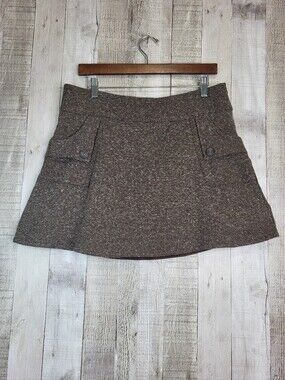 Necessary Objects Women's Brown Tweed A-Line Skirt. Size Large. 90s. Vintage NWT